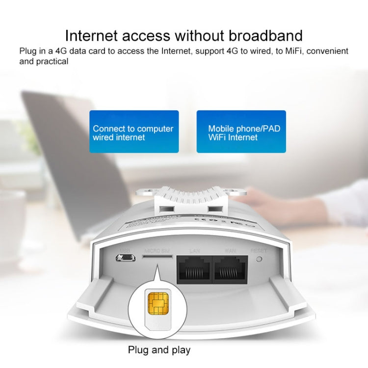 COMFAST CF-E5 300Mbps 4G Outdoor Waterproof Signal Amplifier Wireless Router Repeater WIFI Base Station with 2 Antennas, Asia Pacific Version COMFAST CF-E5 300Mbps 4G Outdoor Waterproof Signal Amplifier Wireless Router Repeater WIFI Base Station with 2 Antennas, Asia Pacific Version
